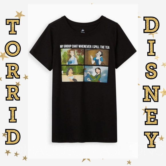 TORRID DISNEY Princess My Group Chat Meme Slim Fit Tee! - Picture 1 of 8